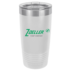 Polar Camel 20 oz. White Vacuum Insulated Ringneck Tumbler with Clear Lid